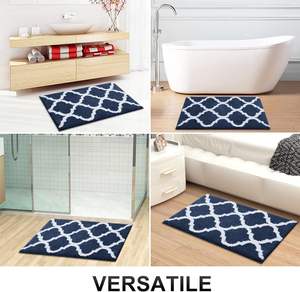 Tapis de bain en microfibre de luxe tapis Shaggy absorbant <span class=keywords><strong>antidérapant</strong></span> lavage en Machine séchage à séchage rapide tapis de salle de bain pour bain douche salon - Product Image 6