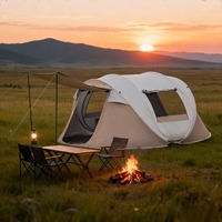 Tentes de camping automatiques à installation instantanée, portables, pliables, quatre saisons, en tissu Oxford 210D, imperméables, anti-UV, avec poteaux en fibre de verre