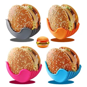 Fábrica ajustável reutilizável hamburger silicone burger titular burger titular queijo burger titular para comer