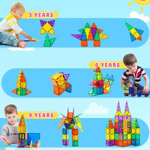 Blocs de construction magnétiques 3D, blocs de construction magnétiques, jouets éducatifs en plastique pour enfants, tout-petits - Product Image 2