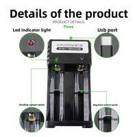 Feiben DLP-69 18650 chargeur de batterie au Lithium 2/4/8 fentes ABS matériel indicateur lumineux intelligent boîte de charge