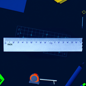 Règle en acier inoxydable de 17 cm, outil de mesure de précision pour le dessin technique et l'ingénierie - Product Image 3