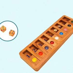Jeu de société en bois Shut the Box, jeu de dés de table à neuf chiffres pour le jeu familial en intérieur - Product Image 1