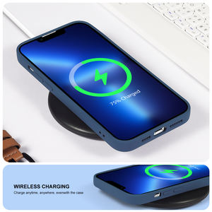 Funda de teléfono de imitación de silicona con cubierta completa Protección de cámara <span class=keywords><strong>Forro</strong></span> de microfibra suave Funda de teléfono de carga magnética <span class=keywords><strong>para</strong></span> <span class=keywords><strong>iPhone</strong></span> 14 - Product Image 5