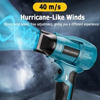 Souffleur à batterie 18V 350W sans balais, ventilateur turbo puissant pour soufflage de poussière, compatible Dewalt/Milwaukee/Makita/Bosch/Ryobi