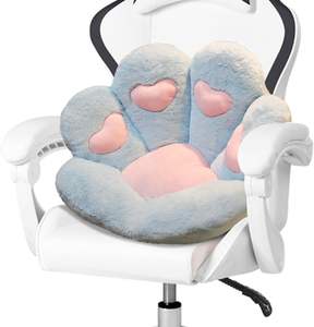Cojín de Asiento con Forma de Pata de Gato de Tela de Felpa Suave, Cojín de Suelo <span class=keywords><strong>para</strong></span> Sillas de Computadora <span class=keywords><strong>para</strong></span> Juegos - Product Image 1