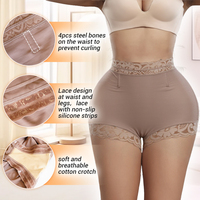 Compression ferme Colombianas Faja Fajase 3d moulé Hip Butt Lifter Body Sculpting Shaper Panty court avec 4 os en acier