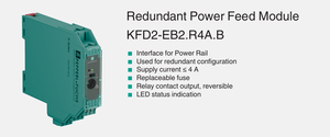 Pepperl+Fuchss KFD2-EB2.R4A.B Redundant Power Feed Module 20-30VDC Rail Fault <b>Relay</b> for K-system Intrinsic Safety Barrier - Product Image 2
