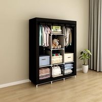 Organisateur de Rangement de Vêtements Pliable, Armoire Autonome en Tissu