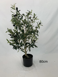 SGL-01 60cm Artificielle Olivier 2FT Grand Faux Plante Maison Bureau Décor Intérieur En Pot Bois Naturel Tronc Réaliste Fruits - Product Image 3
