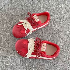 2026 New <b>Women</b> Retro German <b>Trainers</b>, Classic Round Toe, Thin Sole with Hidden Heightening, Versatile Daily Casual Shoes - Product Image 1