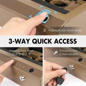 Xách tay vân tay kết hợp kỹ thuật số-<span class=keywords><strong>gun</strong></span> an toàn hộp với USB LED Light <span class=keywords><strong>Gun</strong></span> an toàn cho khẩu súng ngắn an toàn sinh trắc học Key điện tử - Product Image 2