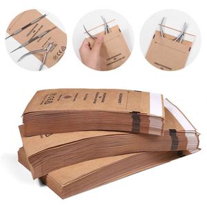 Bolsas Desechables de Papel Kraft para Esterilización, Autosellables, para Salón de Uñas, Bolsas de Sanitización por Calor Seco a Alta Temperatura - Product Image 1