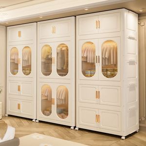 Foldable <b>Plastic</b> Storage Cabinet For Clothing Bedroom Kids Organizer Standing Type Rectangle - Product Image 4