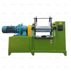 Silicon Rubber Mix 2 Roll Mixing Mill New 2 Drum Lab Rubber 2 Roll Mill Open Rubber Mixing Mill