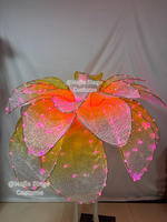 Robe de danse à ouverture de fleur avec jupe pétale LED moderne en couleur Robe grande balançoire pour la danse de salon Costume de robot Blossom Long Design