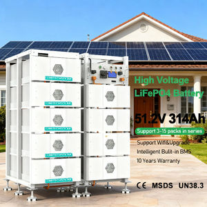 แบตเตอรี่ลิเธียมไอรอนฟอสเฟต (LiFePO4) 48V 51.2V 100-400Ah ชุดแบตเตอรี่พลังงานแสงอาทิตย์ รุ่น GSO GBP51.2-314 5-16kW 6000 รอบการใช้งาน - Product Image 2