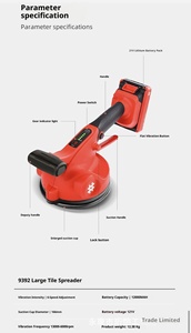 Industrial Grade Tiles Vibrator Machine Brushed Motor High <b>Power</b> 800W Shijing 9393 Ceramic 18V Lithium <b>Power</b> <b>Tools</b> - Product Image 3
