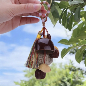 Wholesale Multi Style Handcrafted Dried Fruit Shell <b>Wind</b> <b>Chime</b> Pendant Ethnic Keychain Backpack Hanging Decor - Product Image 5
