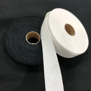 100% cotton White black Soft Interlining Polyester Fabric Interlining for waist band