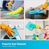 Paño de Limpieza de Microfibra Azul, Artículos de Limpieza para el Hogar, Paños Reutilizables Sin Pelusa para Casa, Cocina, 12 x 12 Pulgadas
