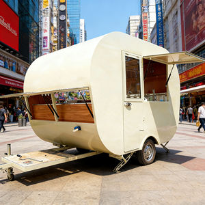 Carrito de Comida Móvil Clásico y Atemporal de Estilo Retro para Mercado Nocturno, Puesto de Calle, Helados, Bebidas, Pasteles, Uso en Exteriores y Venta Ambulante - Product Image 1