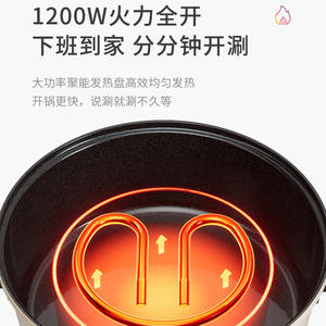 Poêle électrique Wahin 3L ronde à commande mécanique, multifonction, pour usage domestique - Product Image 5