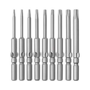 S2 5MM Strong Magnetic Round Handle Electric Screwdriver Head Hexagonal Torx Screwdriver Bits T5 T6 T7 T8 T9 T10 T15 T20 T25