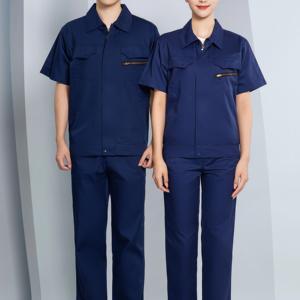 Logo personnalisé 20% coton antistatique classique été à manches courtes vêtements de travail uniforme de vêtements de travail - Product Image 4