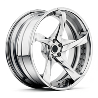 Rines de Aleación de Aluminio Forjado de 2 Piezas, Diseño Cóncavo de 24 Pulgadas, Cromados, Personalizados, Compatibilidad Universal, GY Cybruck Tahoe EV, Lujosos, Nuevos