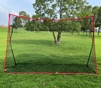 Filet d'entraînement de golf 10'x7' OEM avec base en acier et tige en fibre de verre, filet de pratique de golf en PE avec sac de transport Oxford pour l'entraînement de golf