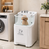 Baignoire pour chien de grande taille en acrylique blanc renforcé double, très résistante