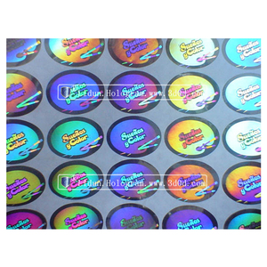 Autocollant d'hologramme personnalisé adhésif de vinyle imprimant des autocollants découpés Holo permanents - Product Image 2