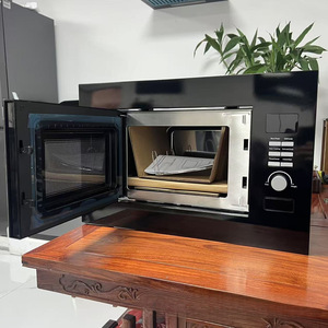 Horno microondas de 20L con función de asado integrada, eléctrico negro para uso doméstico - Product Image 3