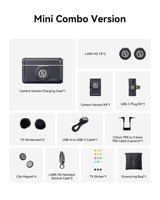 Microphone Lavalier Sans Fil Hollyland Lark M2 Noir pour Appareil Photo Lightning/Type C Portée 300m Réduction Intelligente du Bruit Plastique