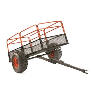 Chariot <span class=keywords><strong>de</strong></span> jardin industriel robuste en acier à quatre roues avec poignée rotative, côtés amovibles et structure en maille pour le rangement des outils - Product Image 2