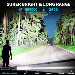 Фонарь 1500 люмен XHP70.2, водонепроницаемый IP67, с аккумулятором <span class=keywords><strong>5000</strong></span> мАч 26650, перезаряжаемый через USB-C, для кемпинга, походов, экстренных случаев - Product Image 6