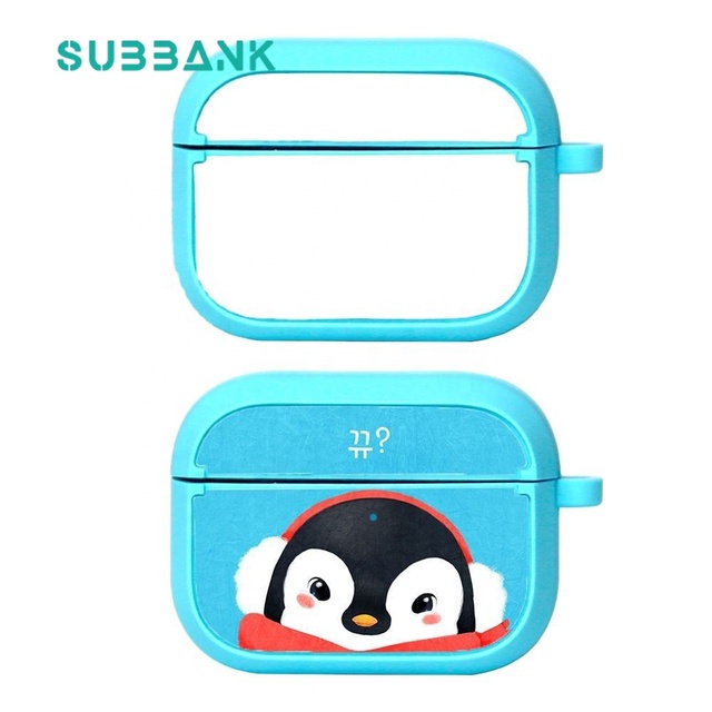 Subbank Eco-Friendly Plastic Silicone with DIY Sublimation Design Thermoformed Protective Cover for AirPods