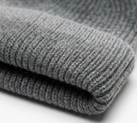 Bonnet en tricot épais en mélange de laine personnalisé, bonnet chaud et ample pour l'hiver pour hommes et femmes, OEM/ODM disponible