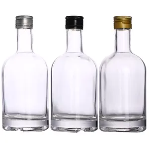 Stocked Clear Super Flint Custom Spirit Liquor Whiskey Gin Rum Vodka Glass Wine Bottles With Cork