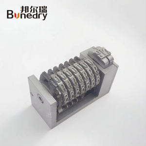 7 chữ số lạc hậu tử số máy 4x8 Cicero Roman thép rắn phông chữ letterpress máy đánh số - Product Image 1