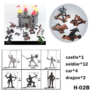 Juguetes Educativos de Plástico, Figura de Acción Militar, Juego de Construcción de Castillo DIY con Caballero Dragón, 30x30x36cm, Edades 4-12 - Product Image 5