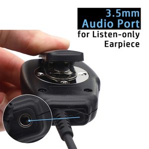 Micrófono de solapa con PTT y conector de audio para walkie-talkies Hytera BD502, BD502i, BD552i, PD415, PD482i, PD502, PD562 - Product Image 3