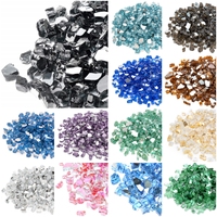 Copeaux de verre de feu réfléchissants en cuivre trempé de 1/2 pouce en vrac pour foyer à gaz, cuisine, entrée, aménagement extérieur