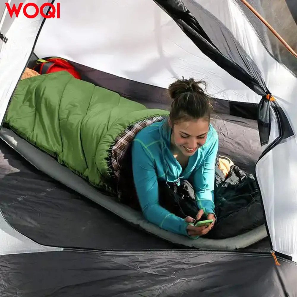 WOQI kamp uyku tulumu dolum içi boş pamuk mevsim hafif ve taşınabilir sırt çantasıyla çocuklar için