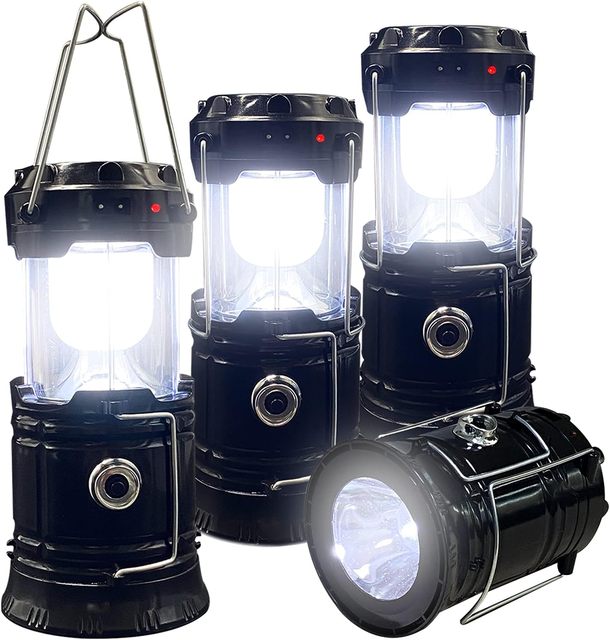 Good Quality Multifunctional Solar Rechargeable Camping Lantern, USB Charging Outdoor Emergency Handheld Telescopic Light
