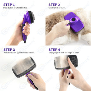 Prodotti per la toelettatura degli animali domestici slicker Hair Remover <span class=keywords><strong>Pet</strong></span> Cleaning spazzola per spargimento pettine per la depilazione pettine per toelettatura del cane autopulente <span class=keywords><strong>Pet</strong></span> Bru - Product Image 2