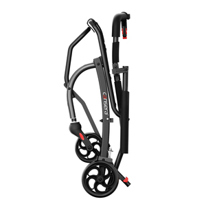 卸売価格 超軽量ポータブル旅行用車椅子 6インチソリッドホイール S字型シートクッション カーボンスチールフレーム 障害者向け - Product Image 6