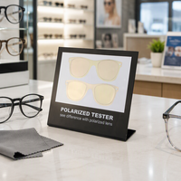 Carte Test Polarisée Papier Lunettes Verres Tester Support Affichage Accessoires Pour Magasin Optique Promotion Vente Directe Us