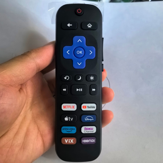 Wholesale Fixed Code Plastic Remote Control Replacement for Roku TV and Smart TV 8 Quick Keys